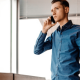 Picture a business man on his mobile phone